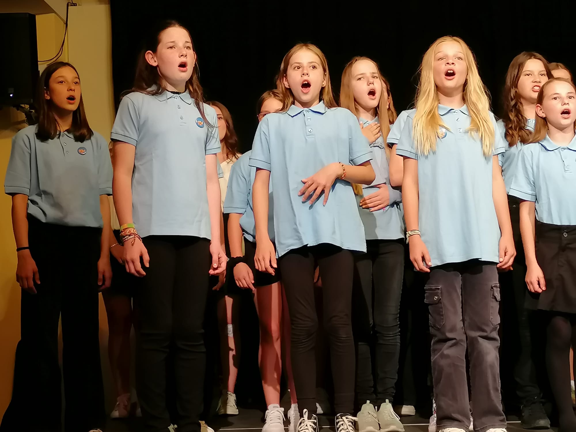 Ein Teil des Chores beim begeisterten Singen 